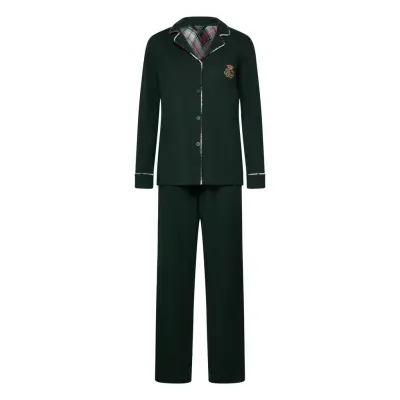 Lauren Ralph Lauren Homewear Lrl L/S Notch Collar Long Pant Pj S Grön