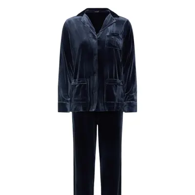 Lauren Ralph Lauren Homewear Lrl L/S Notch Collar Long Pant Pj S Marinblå