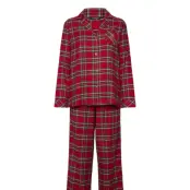 Lauren Ralph Lauren Homewear Lrl L/S Notch Collar Long Pant Pj S Röd