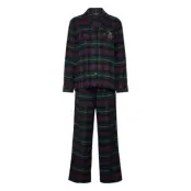 Lauren Ralph Lauren Homewear Lrl L/S Notch Collar Long Pant Pj S Svart