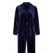 Lauren Ralph Lauren Homewear Lrl L/S Notch Collar Long Pant Pj Set Marinblå