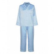 Leo Sateen Pyjamas *Villkorat Erbjudande Pyjamas Blå Missya