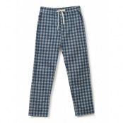 Leon Organic Cotton Flannel Pants Mjukisbyxor Blå Lexington Home