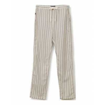 Leon Organic Cotton Oxford Pants Pyjamas Grå Lexington Home