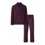 Lexington Home Ethan Organic Cotton Checked Flannel Pajama Set Röd