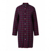 Lexington Home Luna Organic Cotton Checked Flannel Nightshirt Röd