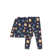 Liewood Wilhelm Printed Pyjamas Set Marinblå