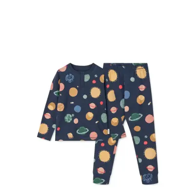 Liewood Wilhelm Printed Pyjamas Set - Navy - 86/92