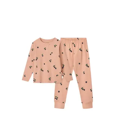 Liewood Wilhelm Printed Pyjamas Set - Pink - 98/104