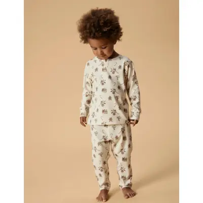 Lil'Atelier Nmnlayo Git Ls Nightset Lil - Cream - 98