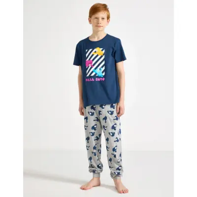 Lindex Fall Guys Pyjama Set - Navy - 158/164