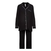 Lindex Maternity Soft Piping Pj Jerse - Black - XS