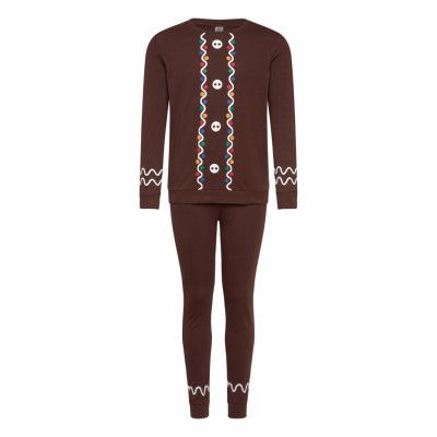 Lindex Pajama Christmas Santa Gingerb Brun