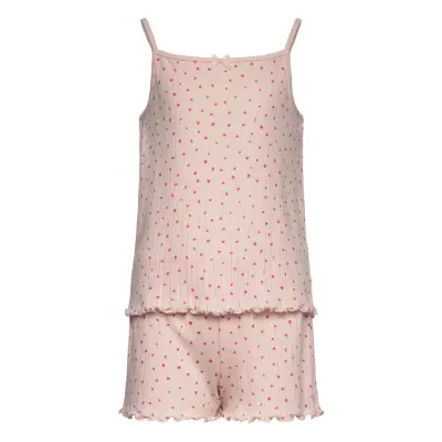 Lindex Pajama Pointelle Ss Rosa