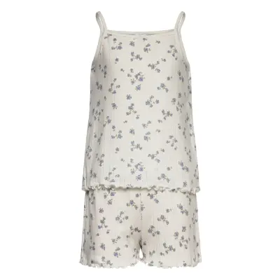 Lindex Pajama Pointelle Ss Vit