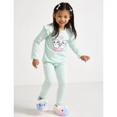 Lindex Pyjama 2 P Kawaii Rainbow - Multi/patterned - 110/116