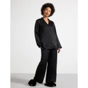 Lindex Pyjama Long Sleeve Satin - Black - S