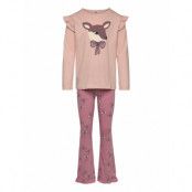 Lindex Pyjama Reindeer Bow Rosa