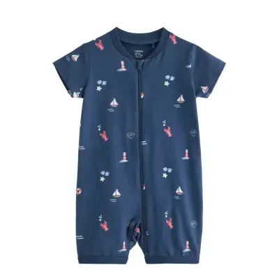 Lindex Pyjama Romper - Navy - 68