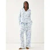 Lindex Pyjama Set Cotton Gauze - Blue - M