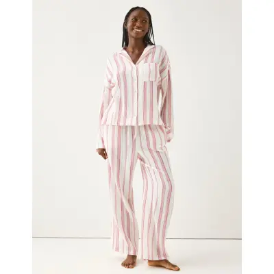 Lindex Pyjama Set Cotton Gauze - Pink - M