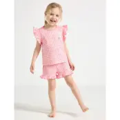 Lindex Pyjama Set In Gingham - Pink - 92