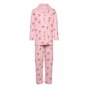 Lindex Pyjama Shirt And Trousers Rosa