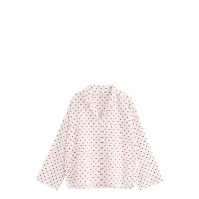 Lindex Pyjama Shirt Seersucker Röd