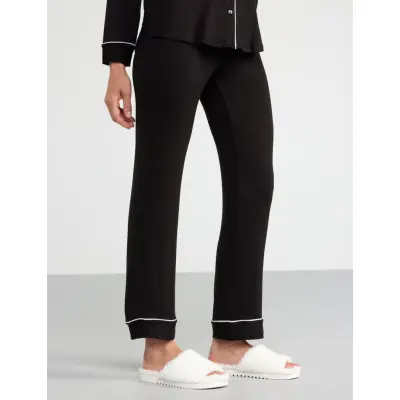 Lindex Pyjama Shirt In Soft Jersey - Black - M