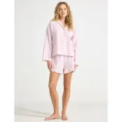 Lindex Pyjama Shorts In Seersucker - Pink - XL