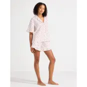 Lindex Pyjama Shortsset Seersucker - Red - XS