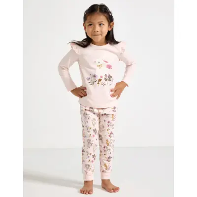 Lindex Pyjama Shoulder Flounce - Pink - 92