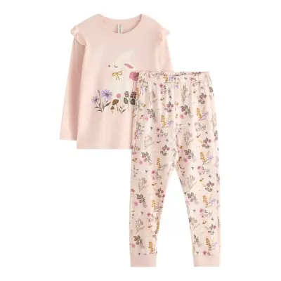 Lindex Pyjama Shoulder Flounce Rosa