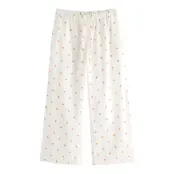 Lindex Trousers Pyjama Seersucker - White - S