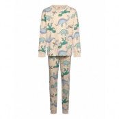 Lindex Pyjama Vehicle Dino Beige