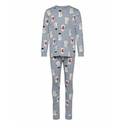 Lindex Pyjama Winter Fun Blå