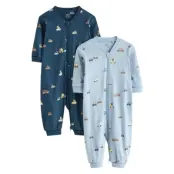 Lindex Pyjamas Aop 2 Pack - Blue - 68