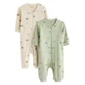 Lindex Pyjamas Aop 2 Pack - Cream - 86