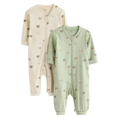 Lindex Pyjamas Aop 2 Pack - Cream - 98