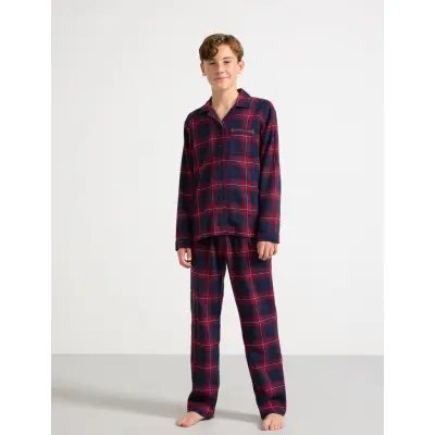 Lindex Pyjamas Set Flannel - Navy - 128