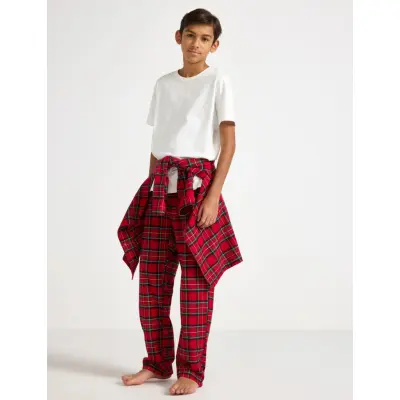 Lindex Pyjamasset I Flanell - Red - 146/152