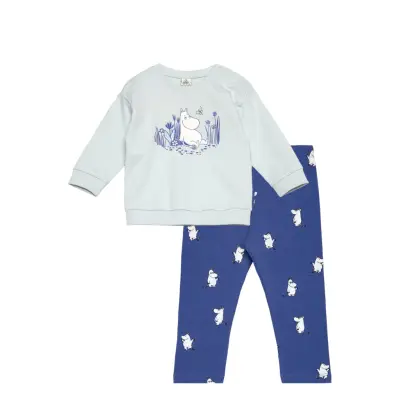 Lindex Set Sweatshirt Leggings Moomin Multi/patterned