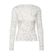 Lindex Pyjamaströja I Pointelle Vit