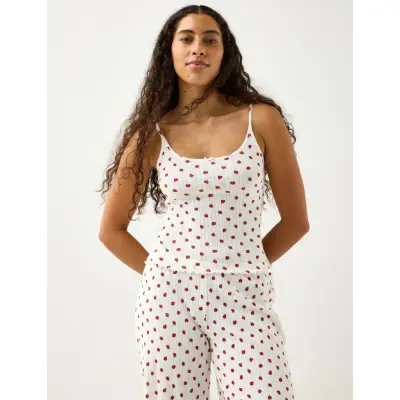Lindex Pyjama Top In Pointelle - White - M