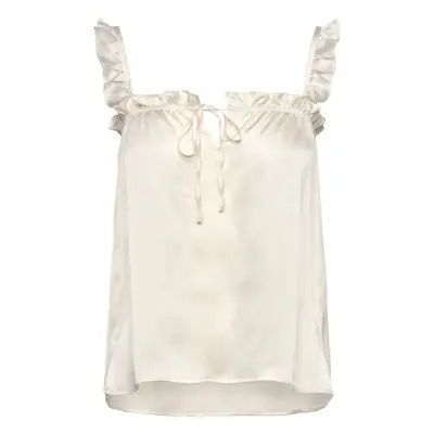 Lindex Top Pyjama Camisole Satin Vit