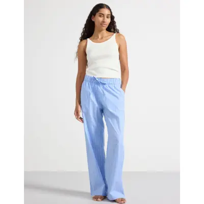 Lindex Trouser Poplin - Blue - S
