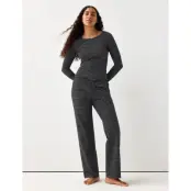 Lindex Trousers Pyjama Jersey Wide Le - Black - XXL