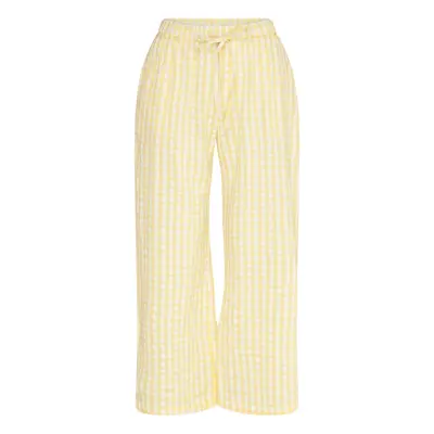 Lindex Trousers Pyjama Seersucker Gul