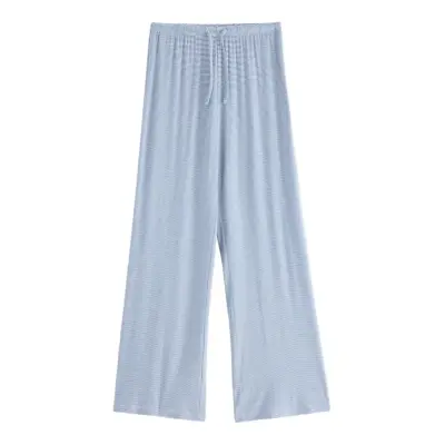 Lindex Trousers Pyjama Wide Blå