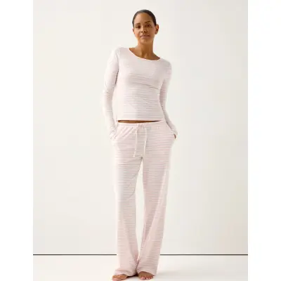 Lindex Wide Pyjama Trousers - Pink - M